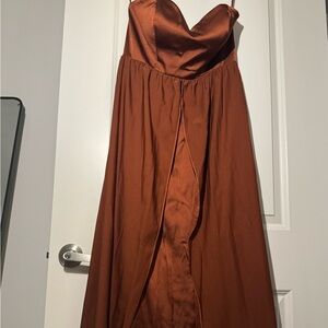 Revelry Rust Brown Bridesmaids Dress (12)